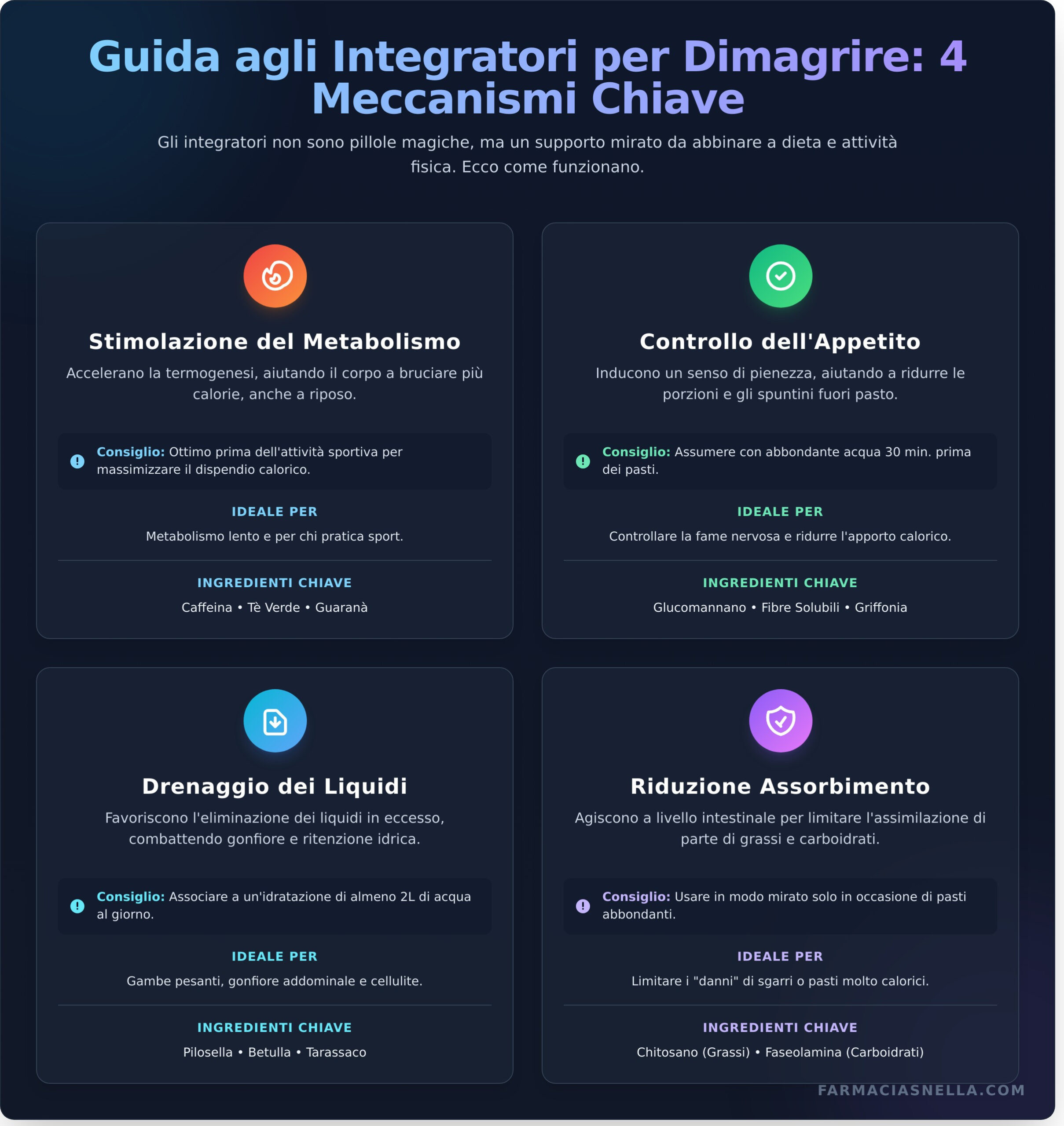 Integratori per Dimagrire: Guida Completa per Scegliere i Migliori e Più Efficaci - Infographic