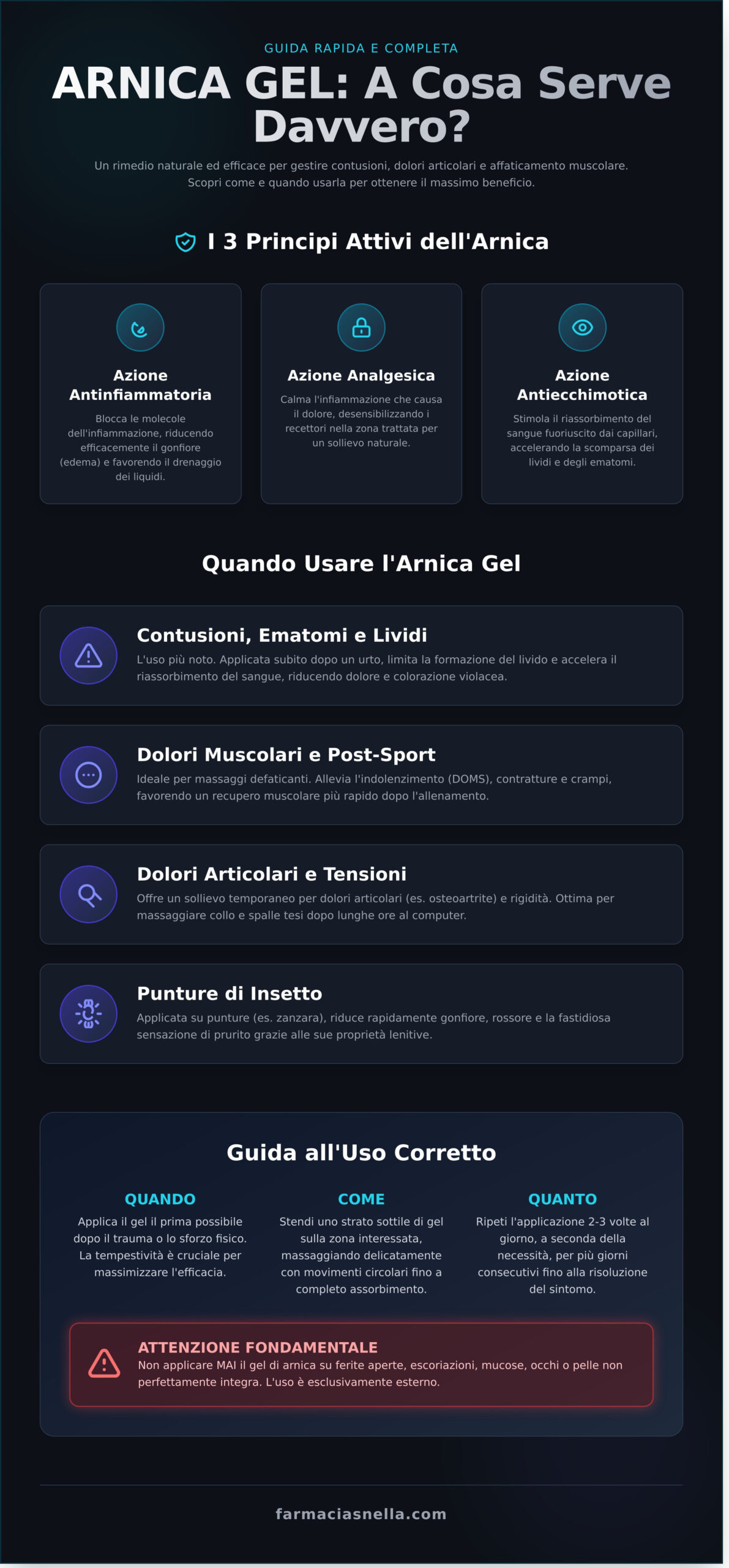 Arnica Gel a Cosa Serve: La Guida Completa per Dolori e Contusioni - Infographic