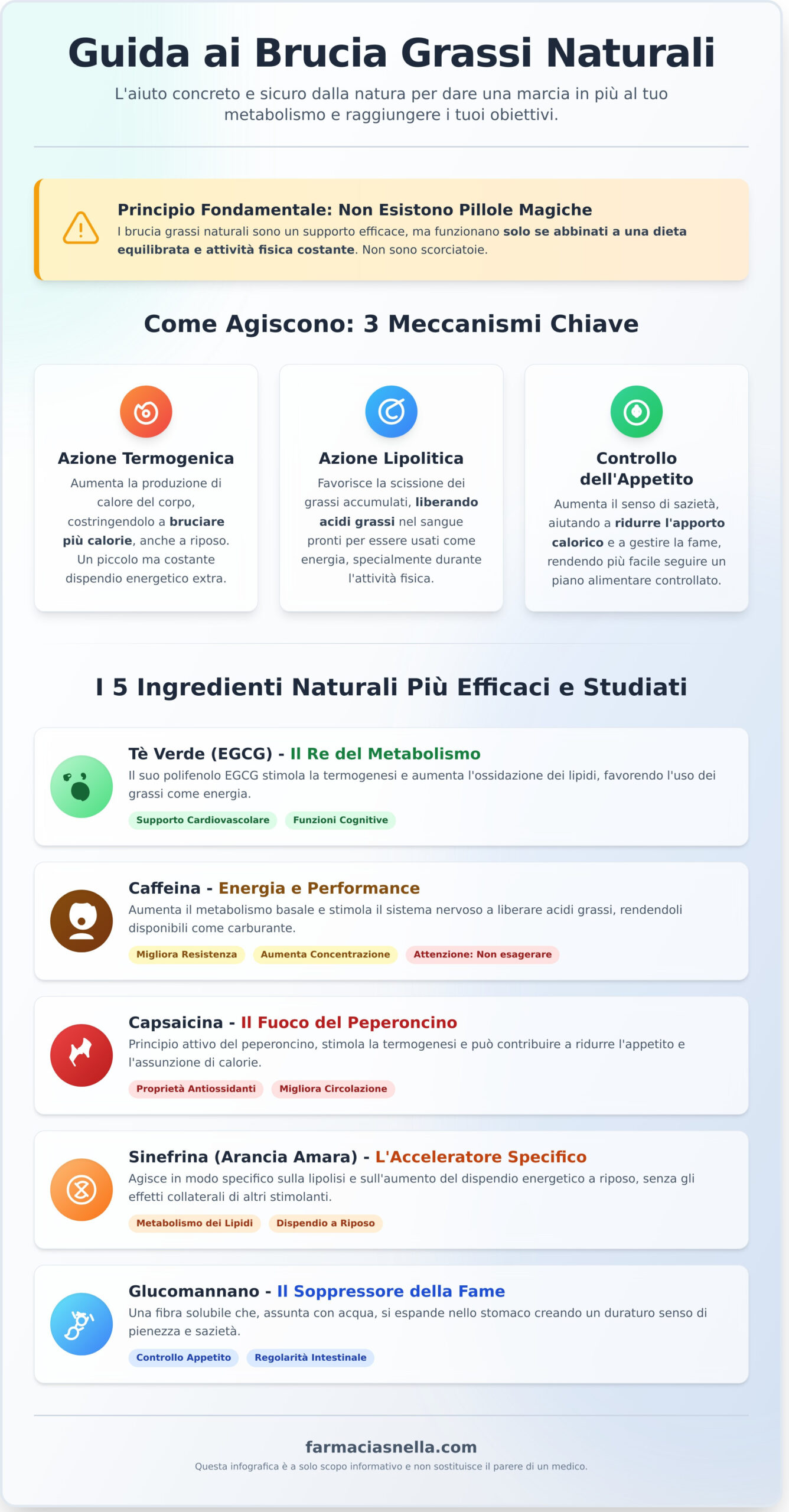 Brucia Grassi Naturali: La Guida Completa agli Ingredienti che Funzionano Davvero - Infographic