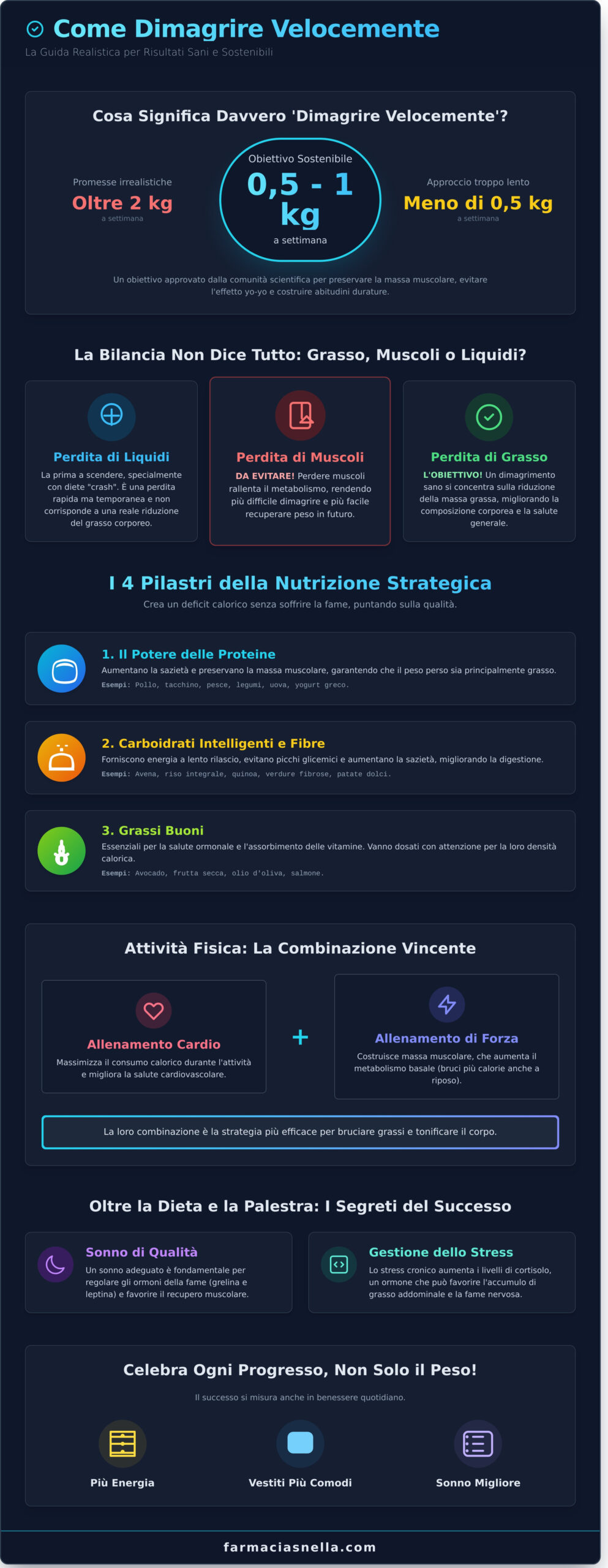 Come Dimagrire Velocemente: La Guida Realistica per Risultati Sani - Infographic