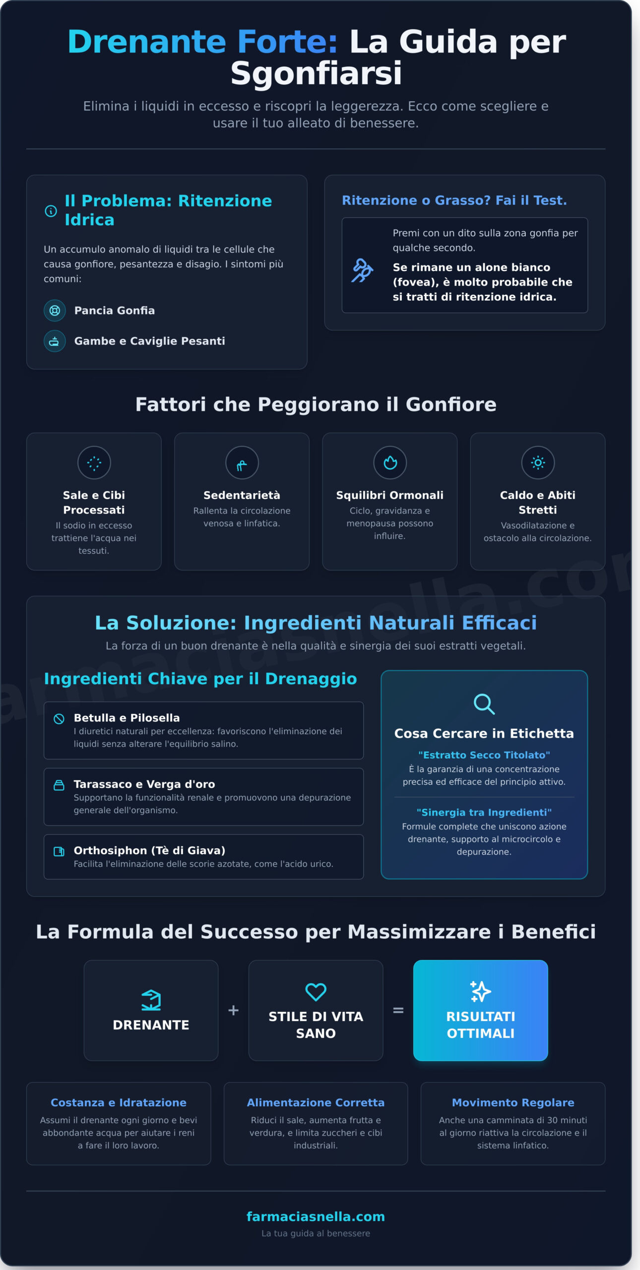 Drenante Forte per Sgonfiarsi: La Guida Definitiva ai Migliori del 2026 - Infographic