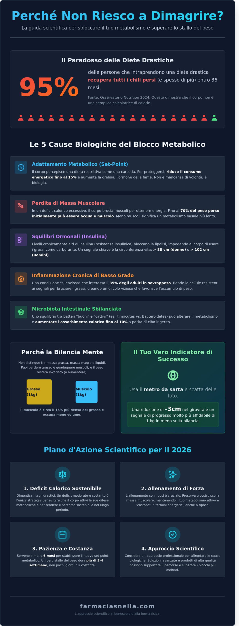 Perché non riesco a dimagrire? Le 10 cause reali e come sbloccare il peso nel 2026